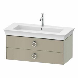 Mēbele WHITE TULIP, 984x458xH410mm, zem izlietnes, ar 2-ām atvilknēm, Taupe High Gloss, DURAVIT