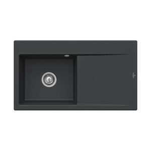 Virtuves izlietne SUBWAY STYLE 50 FLAT,510x900mm, kreisā, Ebony, VILLEROY&BOCH