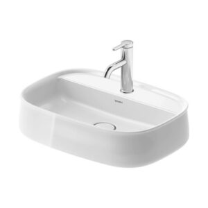 Izlietne ZENCHA, 550x390mm, uz virsmu liekama, ar vietu krānam, bez pārplūdes, white, DURAVIT