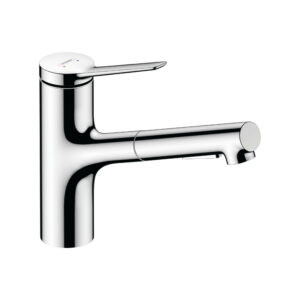 Maisītājs ZESIS virtuves  izlietnei, ar izvelkāmo dušu, chrome, HANSGROHE