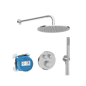 Dušas komplekts CERATHERM NAVIGO ar augšējo dušu 300mm, rokas dušas kompl., chrome, IDEAL STANDARD