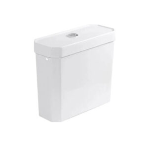 Skalošanas kaste 1930, ūdens pievāds kreisjā pusē, no apakšas, white, DURAVIT