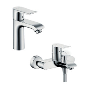 Maisītāju komplekts METRIS, izlietnei un vannai, chrome, HANSGROHE