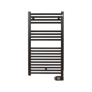 Dvieļu žāvētājs AURA, 500xH906mm, elektriskais, ar 1,3m melnu kabeli un šteķeri, Black Matt, ZEHNDER