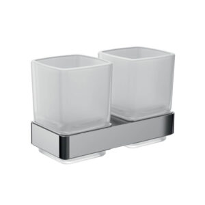 Glāze LOFT, dubultā, ar turētāju, matēts stikls/chrome, EMCO