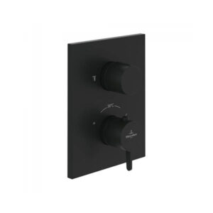 Maisītājs CONUM, dušai, 2-funkciju ar termostatu, ārējā daļa, Matt Black, VILLEROY&BOCH