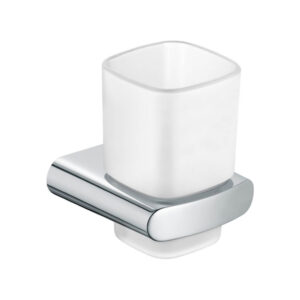 Glāze ELEGANCE, ar turētāju, chrome/crystal glass matt, KEUCO
