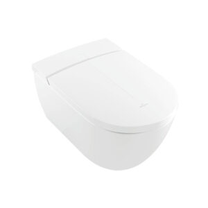 Klozetpods VICLEAN-L 100, piekarams, ar bidē funkciju un soft vāku, rimless, white/CP, VILLEROY&BOCH