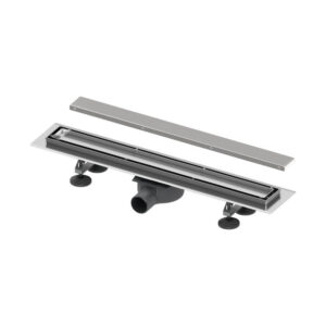 Dušas kanāls TECELINUS, 900mm, ar resti Plate/Steel, sifonu, kājām, bez pretsmakas vārsta, TECE