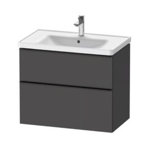 Izlietne 800mm ar skapi D-NEO, 784x452xH440mm, ar 2 atvilknēm, Graphit Matt, DURAVIT