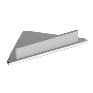 Dušas plaukts EDITION 400, stūra, 245x245mm, aluminium silver anodized, ar stikla tīrītāju, KEUCO