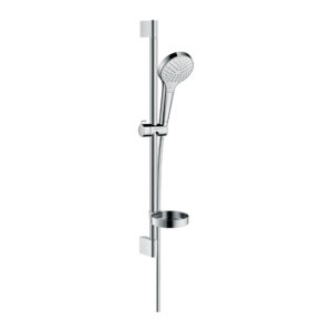 Dušas komplekts CROMA SELECT S VARIO, ar stieni 65cm un ziepju trauku, white/chrome, HANSGROHE