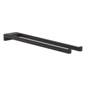 Dvieļu  turētājs ADDSTORIS, dubultais, 445mm, Black matt, HANSGROHE