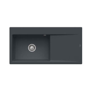 Virtuves izlietne SUBWAY STYLE 60 FLAT,980x490mm, kreisā, hole 2, Ebony, VILLEROY&BOCH