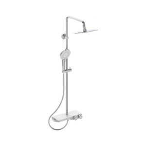 Dušas sistēma CERATHERM S200, ar termostatu,augšējo galvu D250mm, rokas dušu, chrome, IDEAL STANDARD