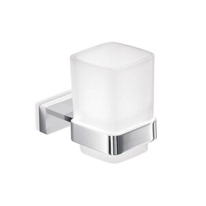 Glāze ar turētāju LEA, matēts stikls/chrome, INDA