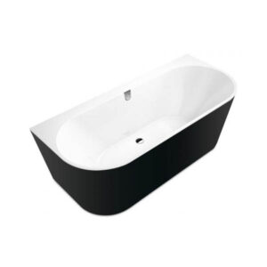 Vanna OBERON 1800x800mm ar priekš.paneli, noplūdi un kājām, Quaryl, white/Coal Black, VILLEROY&BOCH