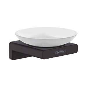Ziepju trauks ADDSTORIS, ar turētāju, Black matt, HANSGROHE