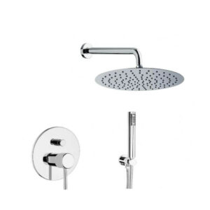 Dušas komplekts FUTURO, ar maisītāju, bump augš.dušas galvu D250mm un rokas dušu, chrome, GIULINI