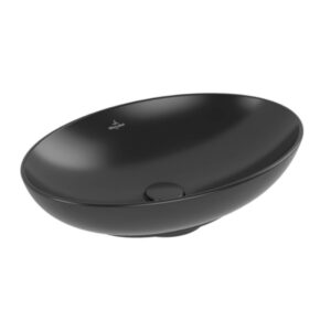 Izlietne LOOP&FREINDS, 560x380mm, uz virsmas liekama, Pure Black, CP, VILLEROY&BOCH