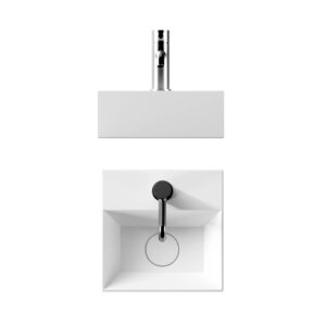 Izlietne virsmai/ pie sienas SPY 300x300mm, white, ALICE CERAMICA