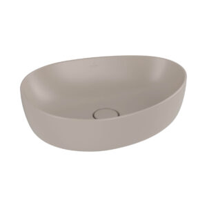 Izlietne ANTAO, 510x400xH105mm, uz virsmu liekama, ar noplūdes vāku, Almond,CP, VILLEROY&BOCH