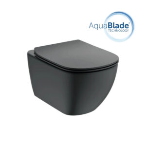 Klozetpods TESI AQUABLADE, piekarams,  black matt, IDEAL STANDARD