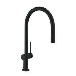 Miasītājs TALIS M54 210, virtuves izlietnei, ar izvelkamu snīpi, 1 jet, black matt, HANSGROHE