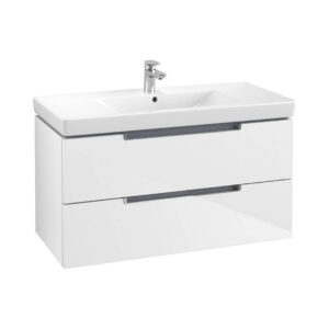 Mēbele zem izlietnes SUBWAY 2.0, 987x520x449mm, ar 2 atvilktnēm, Glossy White, VILLEROY&BOCH