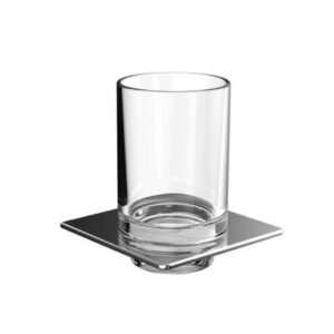 Glāze ART, ar turētāju, sienas, chrome/clear crystal, EMCO