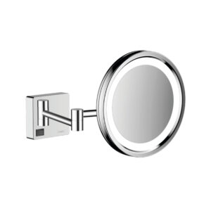 Spogulis kosmetiskais ADD STORIS, ar LED apgaismojumu un slēdzi, palielināšana x3, chrome, HANSGROHE