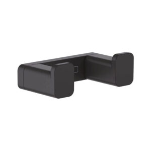 Āķis ADDSTORIS, dubultais, matt black, HANSGROHE