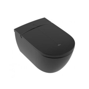 Klozetpods VICLEAN-I200, piekar., ar bidē funkciju, soft vāku, rimless, PureBlack /CP, VILLEROY&BOCH