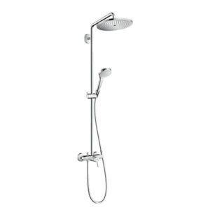 Dušas sistēma CROMA SELECT 280 , ar maisītāju, augšējo galvu D280mm un rokas dušu, chrome, HANSGROHE