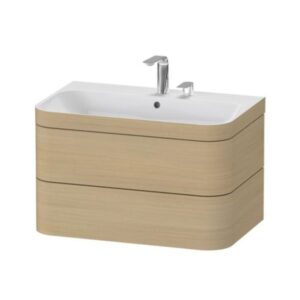 Izlietne HAPPY D.2 PLUS C-BONDED, ar mēbeli, 775x490xH480mm, ar 2-ām atvilknēm, MediterrOak, DURAVIT