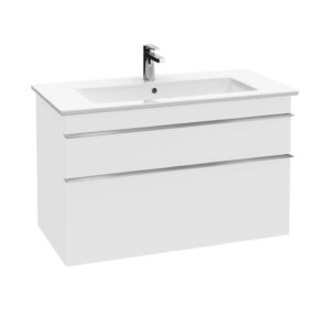 Skapitis VENTICELLO zem izlietnes, 953x590x502mm, 2 atvilktnes, Glossy White, VILLEROY & BOCH
