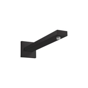 Dušas galvas turētājs SQUARO 38.9cm, no sienas,  black matt, HANSGROHE