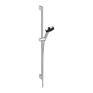 Dušas komplekts PULSIFY, ar stieni 90cm, šļūteni un dušas galvu 3-jet Relaxation, chrome, HANSGROHE