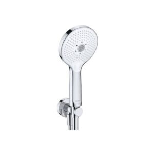 Dušas komplekts ar turētāju, šļūteni 160cm un rokas dušu D120mm 3 jet, click, chrome, DURAVIT