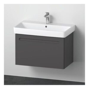 Izlietne 800mm ar skapi DURAVIT NR.1, 800x450x651mm, ar 2 atvilknēm, Graphit Matt, DURAVIT