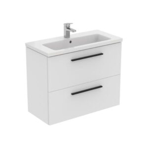 Mēbele I.LIFE S, 800x375xH630mm, ar 2-ām atvilknēm, Matt White, IDEAL STANDARD
