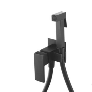 Bidetta PABLOLUX, ar maisītāju, izvadu, turētāju un PVC šļūteni, black matt, GIULINI