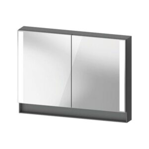 Spoguļskapis QATEGO,1000xH750x155mm, ar LED+IL apgaismojumu,rozeti un slēdzi, graphite matt, DURAVIT