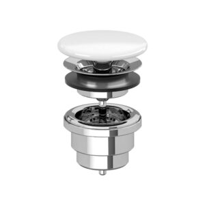 Noplūde, izlietnei bez pārplūdes,ceramic white/chrome, VILLEROY&BOCH