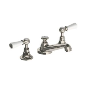 Maisītājs 1900 CLASSIC izlietnei, 3-daļīgs, ar pop-up, white/Silver Nickel, LEFROY BROOKS
