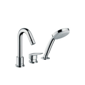 Maisītājs vannai LOGIS uz vannas malas, 3-daļas, chrome, HANSGROHE