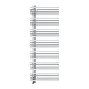 Dvielu žavetājs YUCCA ASSYMETRIC, 478xH1304mm, chrome, ZEHNDER