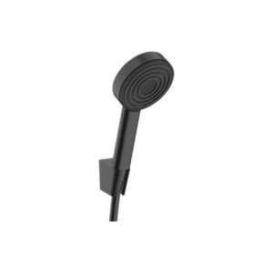 Dušas komplekts PULSIFY, ar turētāju, šļūteni 125cm un dušas galvu 1-jet,  black matt, HANSGROHE