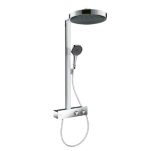 Dušas sistēma RAINFINITY 350, ar termostatu, augšējo galvu D360mm un rokas dušu, chrome, HANSGROHE