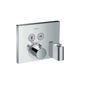Termostats SHOWER SELECT, 2- funkc., ar dušas galvas turētāju un izvadu no sienas, chrome, HANSGROHE